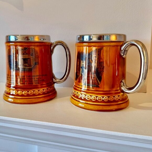 Vintage 1960s Lord Nelson England Funny Beer Steins - Picture 1 of 11
